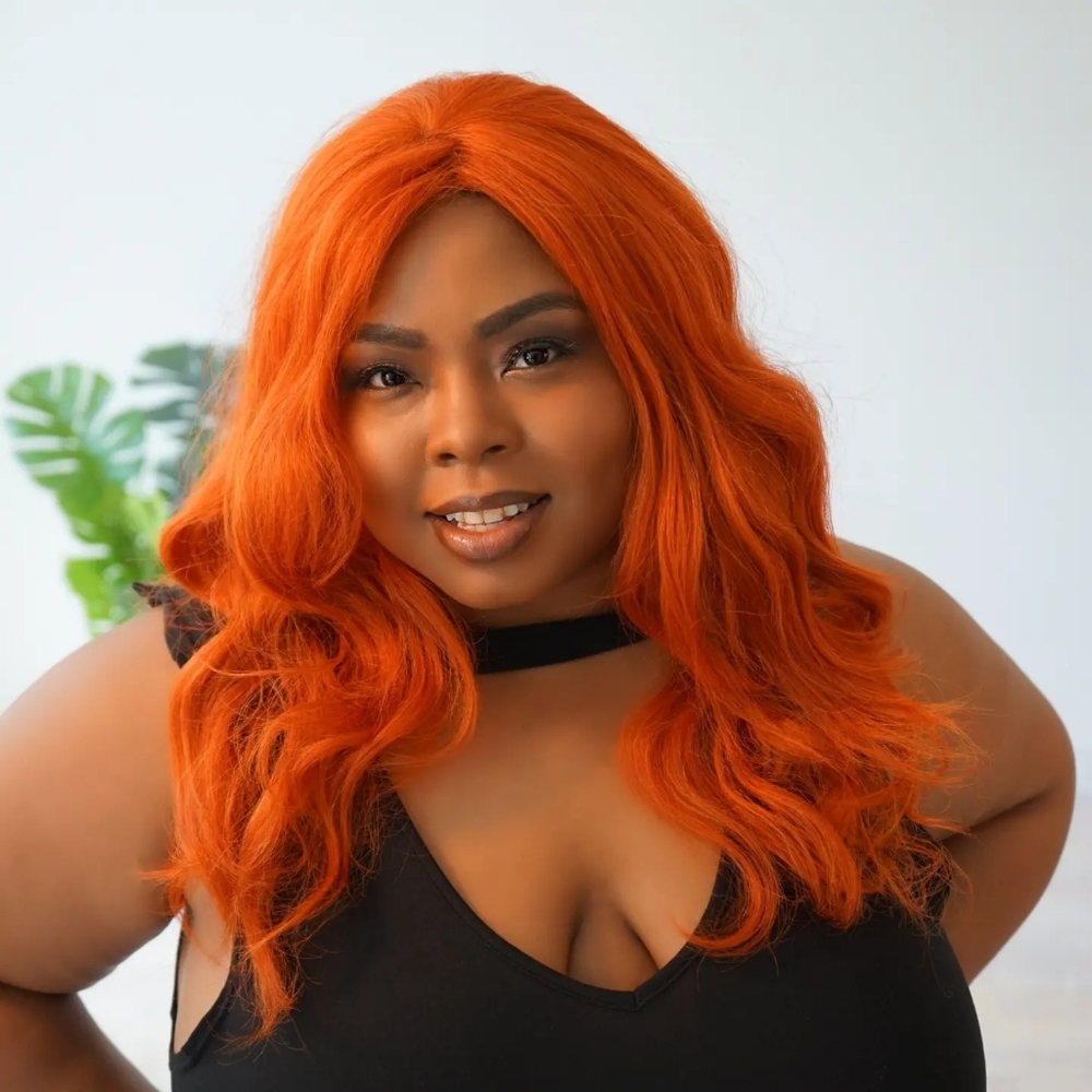 Autumn Orange Wig. USED